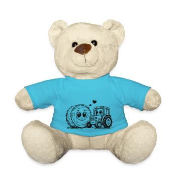 Conception de tracteur agricole pour enfants - Nounours - bleu outremer - Devant