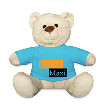 Bitcoin Maxi. - Teddy Bear - atoll blue - Front