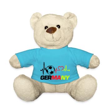 fußball love beat germany - Teddy - Atollblau - Vorne