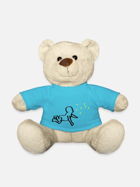 Renaissance Baby Schwarz Phoenix Gelb - Teddy - Atollblau