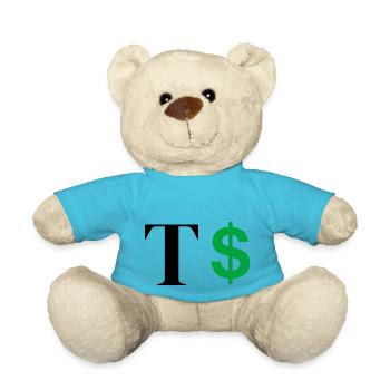 Lettre t dollar - Nounours - bleu outremer - Devant