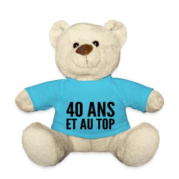40 Jahre alt und an der Spitze - Teddy - Atollblau - Vorne