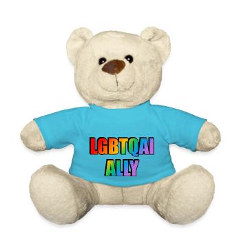 LGBTQ Ally - Teddy Bear - atoll blue - Front