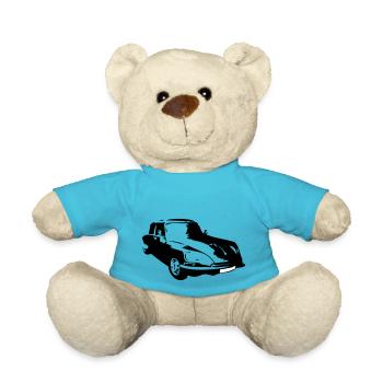 vintage old car - Teddy Bear - atoll blue - Front