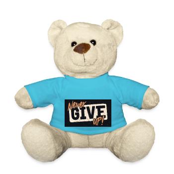 NEVER GIVE UP! - Teddy - Atollblau - Vorne