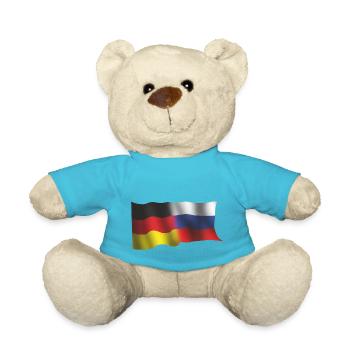 WEHENDE RUSSISCH - DEUTSCHE NATIONALFLAGGEN - Teddy - Atollblau - Vorne