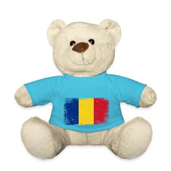 Drapeau roumain - Nounours - bleu outremer - Devant
