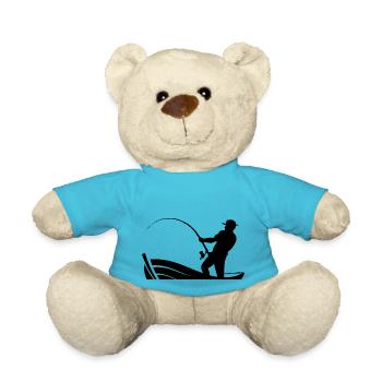 Angler im Boot - Teddy - Atollblau - Vorne