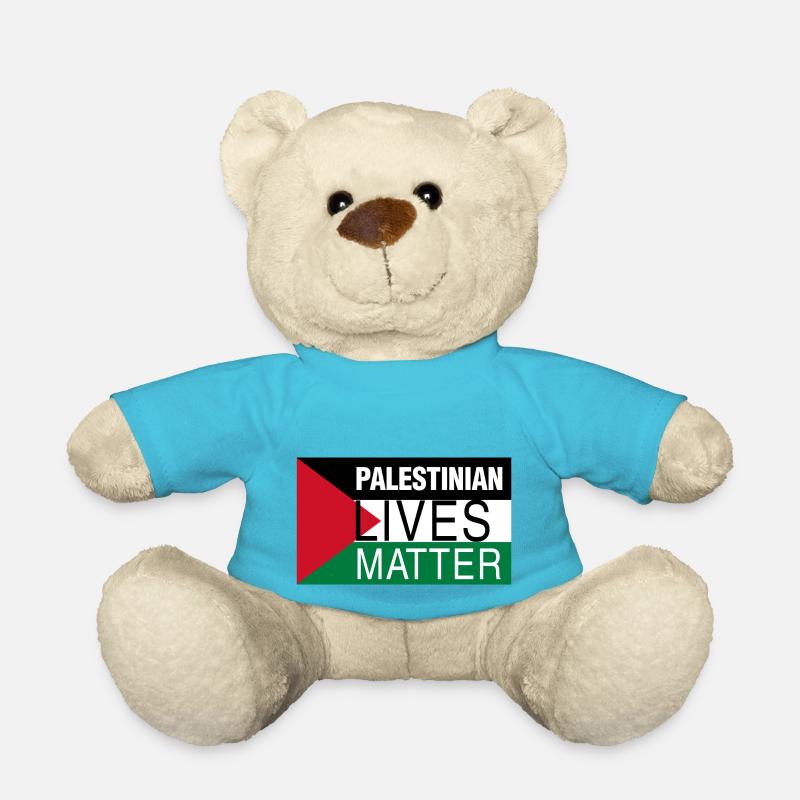 Palestinian Lives Matter Fun Gift - Teddy Bear - atoll blue