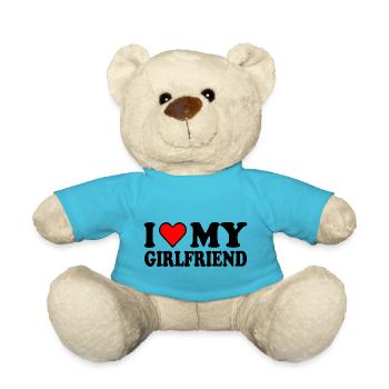 I love my girlfriend - Nounours - bleu outremer - Devant