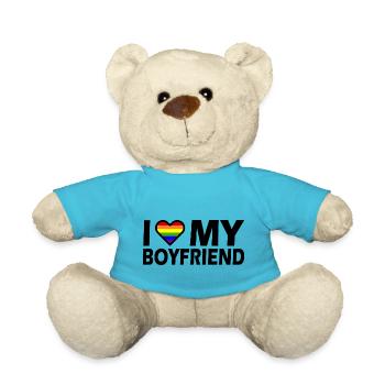 I love my boyfriend - Teddy - Atollblau - Vorne