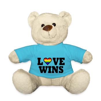Love wins - Teddy Bear - atoll blue - Front