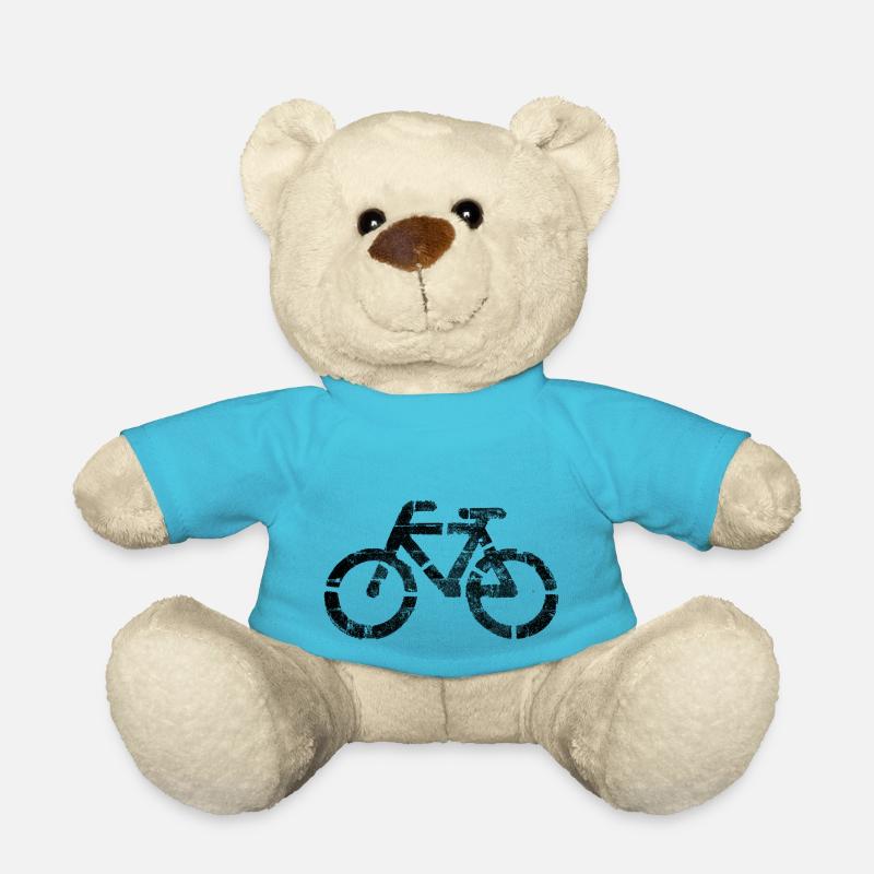 Vélo noir - Nounours - bleu outremer