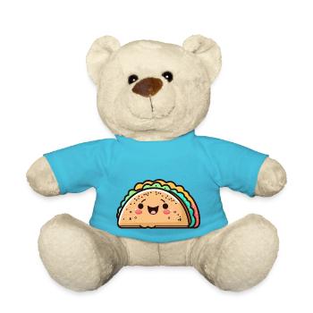 Kawaii coloré mignon Happy Taco - Nounours - bleu outremer - Devant