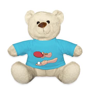 Table tennis Table tennis players Table tennis bats - Teddy Bear - atoll blue - Front