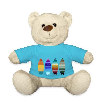 Surf surfer gift Vintage - Teddy Bear - atoll blue - Front