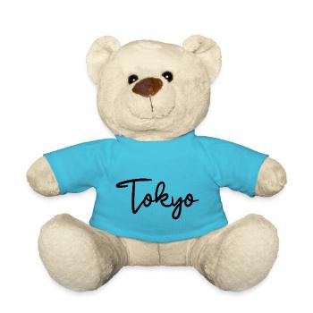 Tokyo, Japan, Tokyo - Teddy Bear - atoll blue - Front