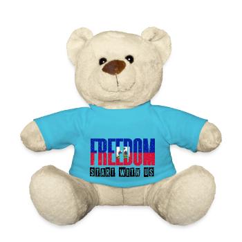 Haiti Haitian Flagge Ayiti Haitianer I Geschenk - Teddy - Atollblau - Vorne