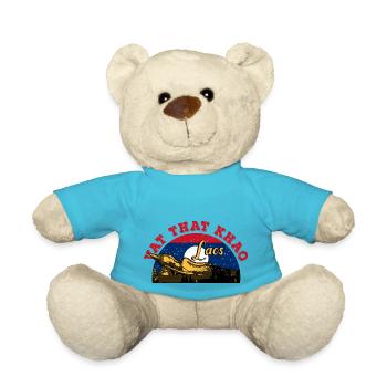 Laos Lao Laotien drapeau Temple Lao I cadeau - Nounours - bleu outremer - Devant