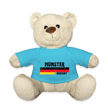 Münster Germany Flag - Teddy Bear - atoll blue - Front