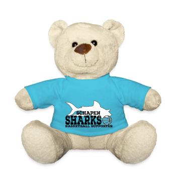 Sharks Supporter WHITE Rust - Teddy Bear - atoll blue - Front