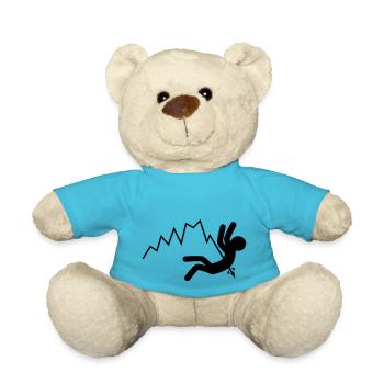 Falling prices (black) - Teddy Bear - atoll blue - Front