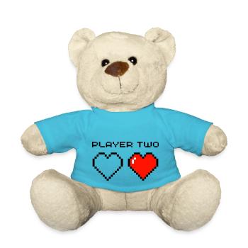 Player Two - Teddy Bear - atoll blue - Front