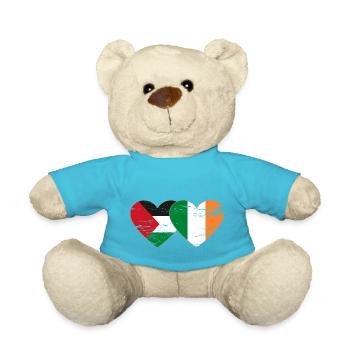 Palestine Irlande Drapeau Coeur Utilisé - Nounours - bleu outremer - Devant