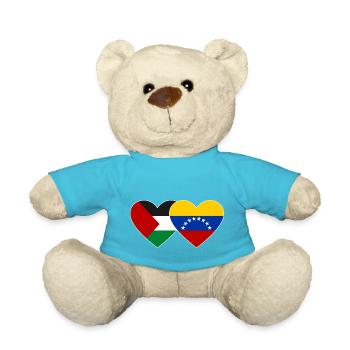 Palestine Venezuela Drapeau Coeur - Nounours - bleu outremer - Devant
