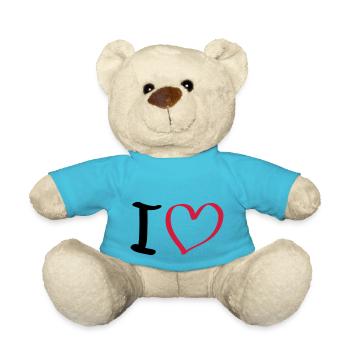 i love - Teddy Bear - atoll blue - Front