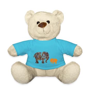 elephant e 85 - Teddy Bear - atoll blue - Front