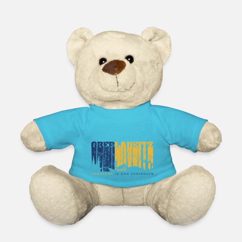 Oberlausitz Skyline - Fanartikel mit Retro Design - Teddy - Atollblau