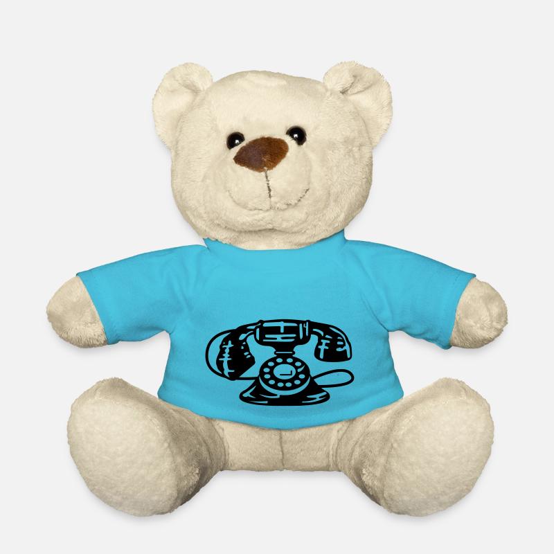 Old Phone - Teddy Bear - atoll blue