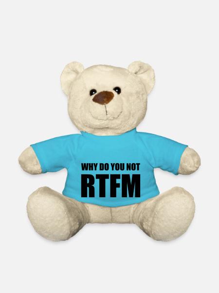 Designner « Why Do You Not RTFM » - Nounours - bleu outremer