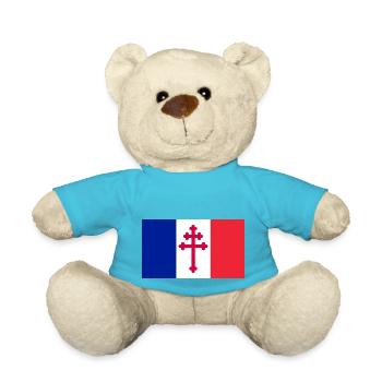 French flag Lorraine - Teddy Bear - atoll blue - Front