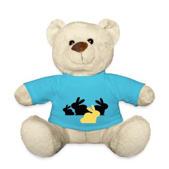 Les lapins de Pâques - Noir et Couleur - Nounours - bleu outremer - Devant