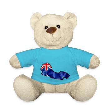 Australien Rennstrecke mit Flagge - Teddy - Atollblau - Vorne