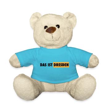 Das ist Dresden - Schriftzug - Teddy - Atollblau - Vorne