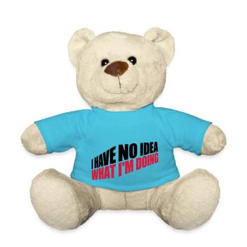 I Have No Idea - Teddy Bear - atoll blue - Front