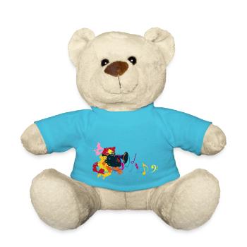 trumpet music note cle sol fantasy - Teddy Bear - atoll blue - Front