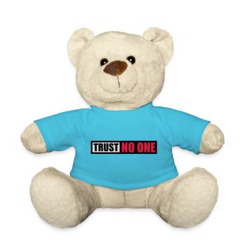 trust no one quote - Teddy Bear - atoll blue - Front