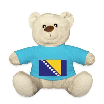 Bosnien H Flagge Bosna - Teddy - Atollblau - Vorne