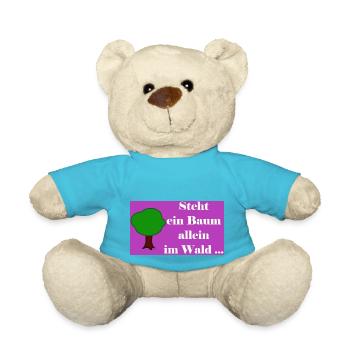 Steht ein Baum allein im Wald - Teddy - Atollblau - Vorne