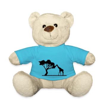Safari Zoo Animals Wildlife - Teddy Bear - atoll blue - Front