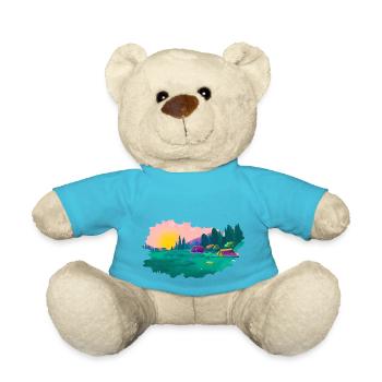 Camping Camping-car Cadeau Caravane Camp Tentes - Nounours - bleu outremer - Devant