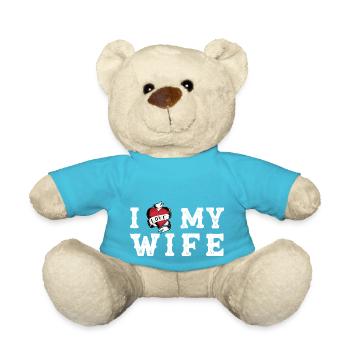 I Heart My Wife at Vintage Tattoo Style - Nounours - bleu outremer - Devant