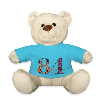 84e anniversaire léopard - Nounours - bleu outremer - Devant