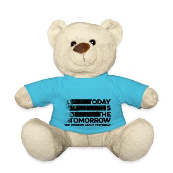Motivierendes Weisheitsdesign. Die Vibes von morgen von heute - Teddy - Atollblau - Vorne