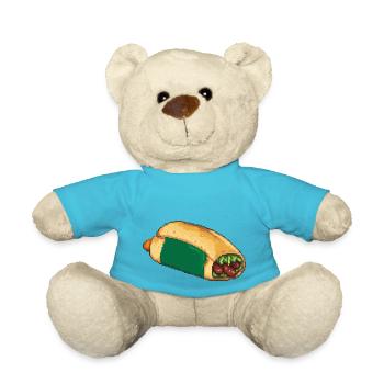 Pixel-Perfect Runza - Teddy Bear - atoll blue - Front
