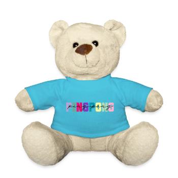 Ping pong colors - ping pong lover gift - Teddy Bear - atoll blue - Front